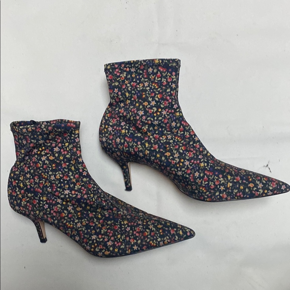 Zara floral sock heel